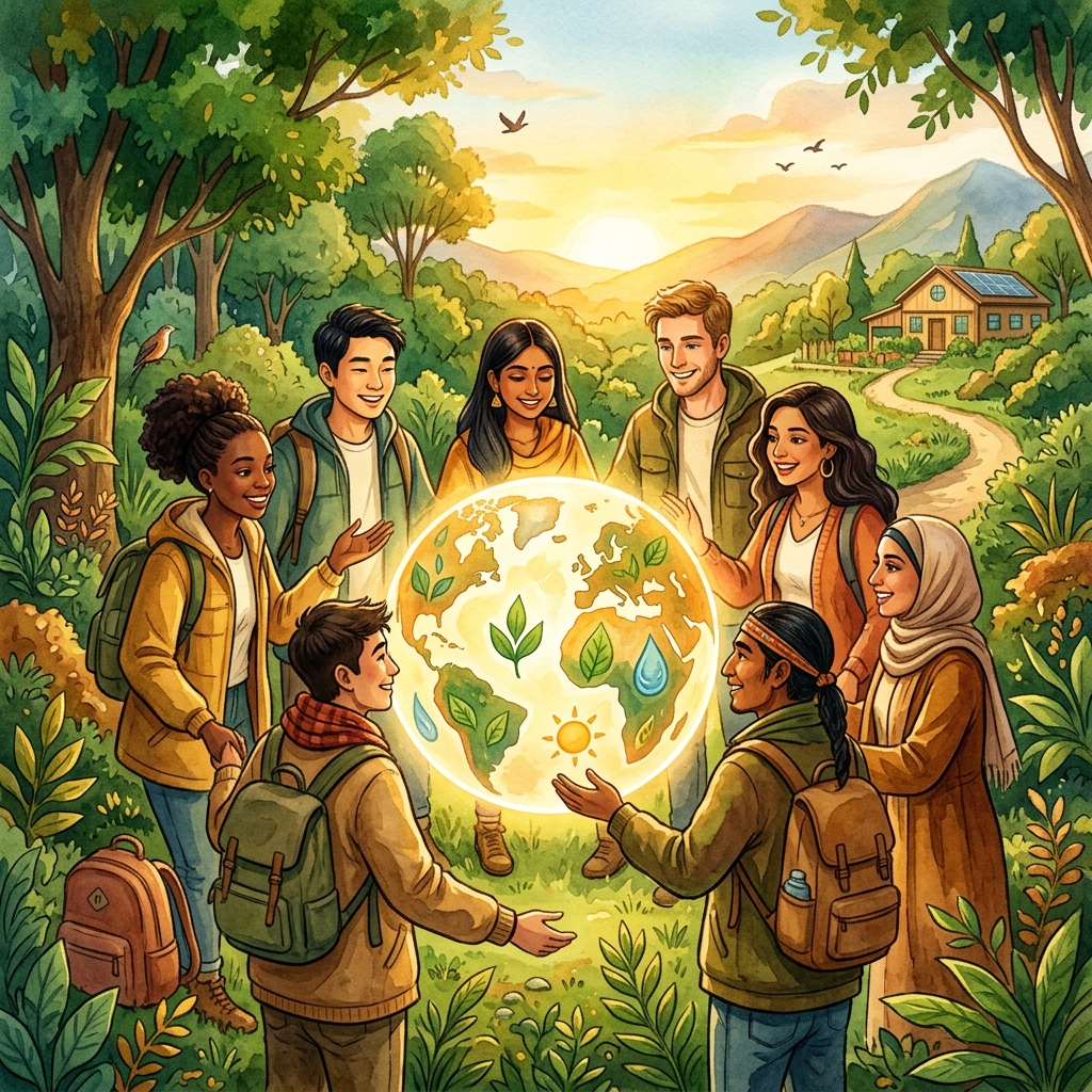 Youth gathered for climate action